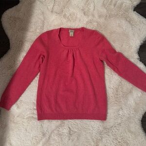 L.L. Bean Pink Cashmere Sweater